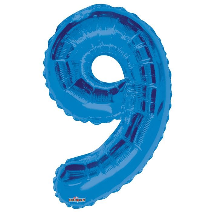 Silver/ Blue/ Black Foil Number Balloon