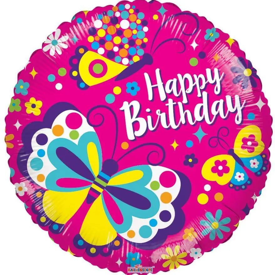 18” Butterfly Happy Birthday Balloon