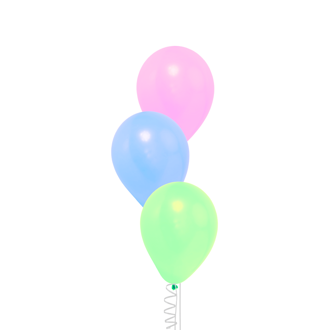 Latex Balloon Bouquet with Helium