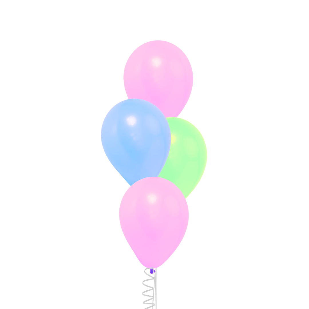 Latex Balloon Bouquet with Helium