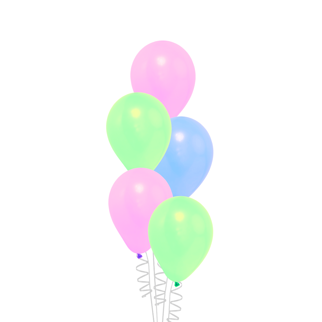 Latex Balloon Bouquet with Helium