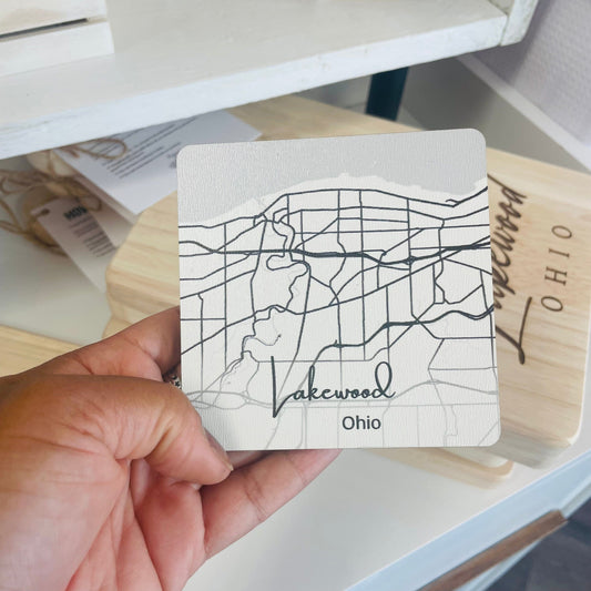 City Street Map Personalized Coaster