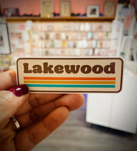Lakewood RETRO City Sticker Decal, Retro City Sticker