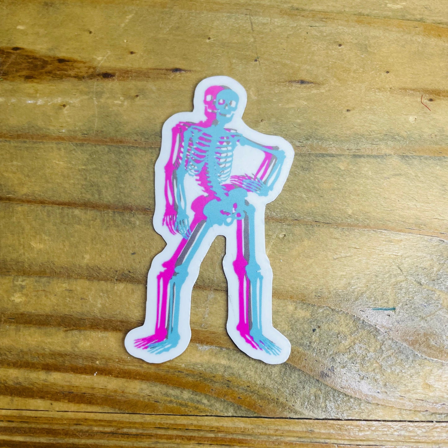 Pink Skeleton Sticker