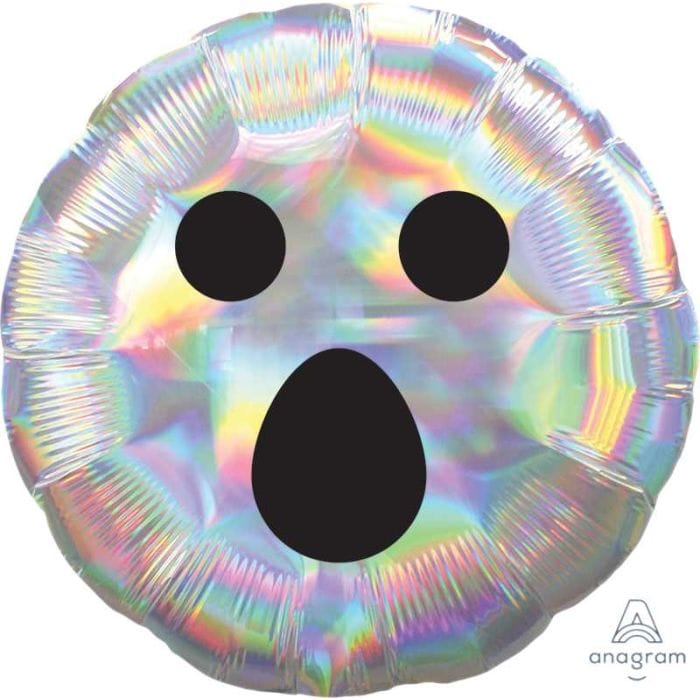 18" Iridescent Ghost Face Balloon