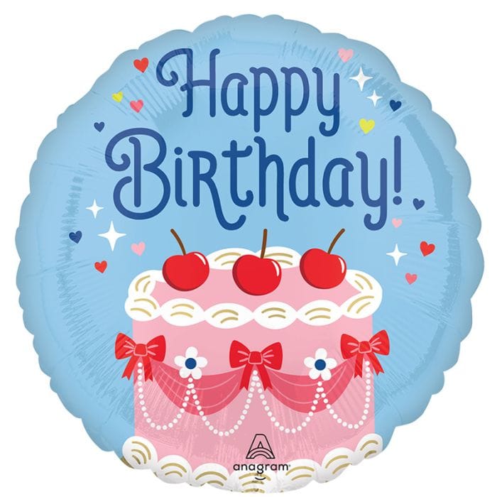 18" Cherries on Top Happy Birthday Balloon