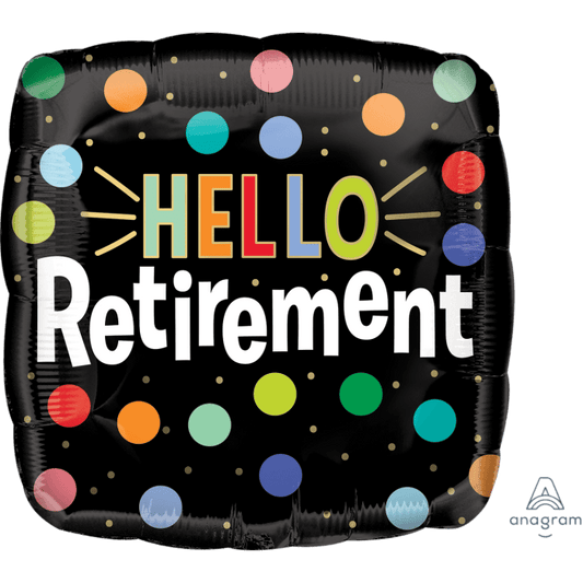 18" Hello Retirement Balloon