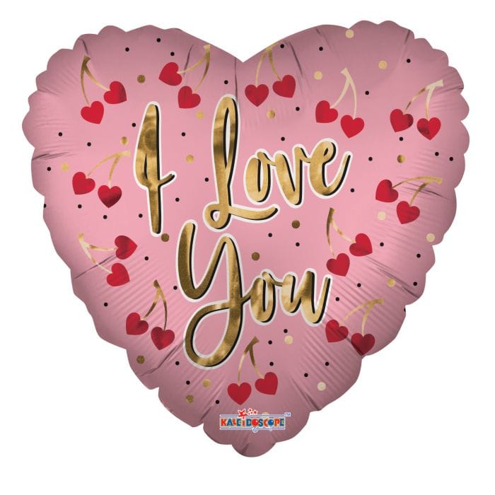36" I Love You Cherry Hearts Balloon