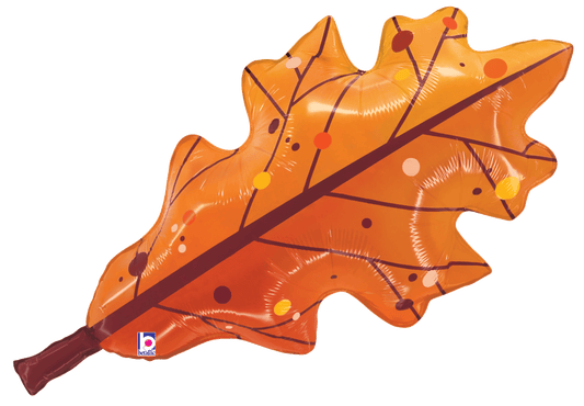 33” Orange Fall Leaf Balloon