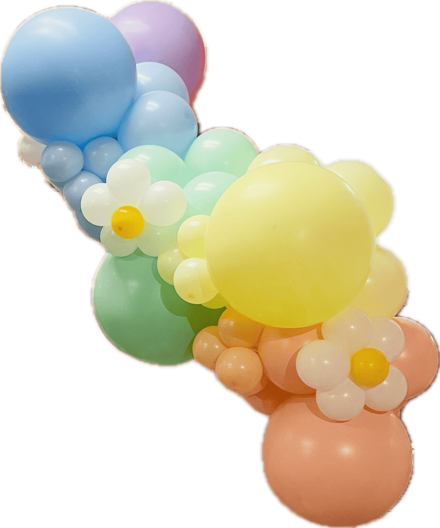 Rainbow Daisy Balloon Garland