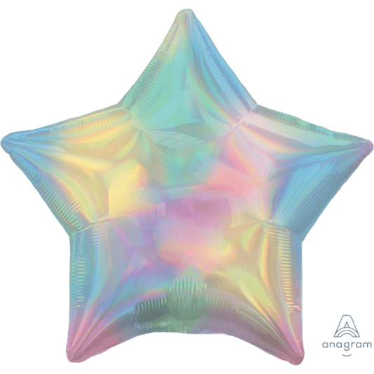 18" Iridescent Pastel Star Balloon