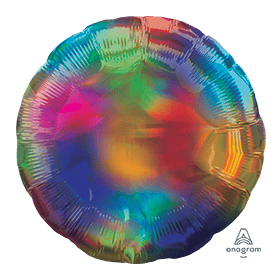 18" Iridescent Rainbow Circle Balloon