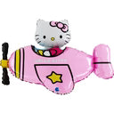 37" Hello Kitty Airplane Pink Balloon