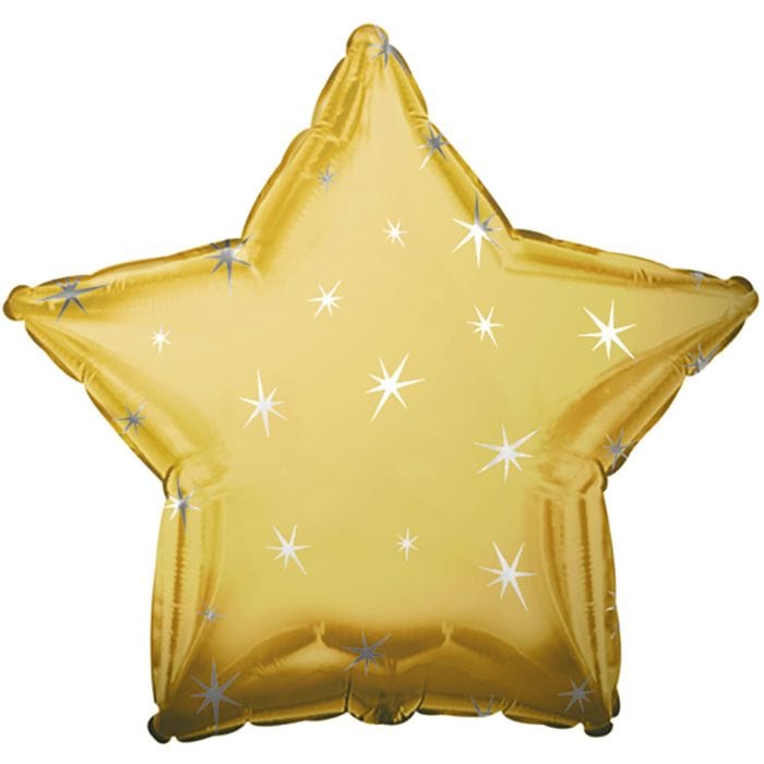 18" Metallic Gold Stars Balloon