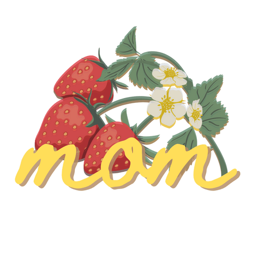 Mom w/ Strawberries Sticker