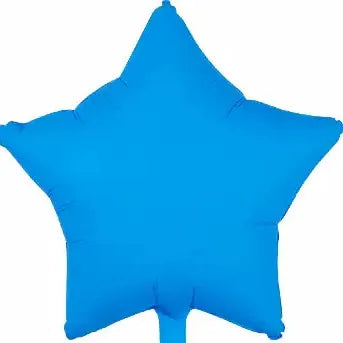 18" Neon Blue Star Balloon