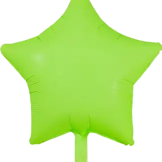 18" Neon Green Star Balloon