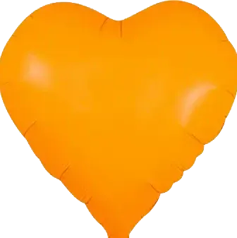 18" Neon Orange Heart Balloon