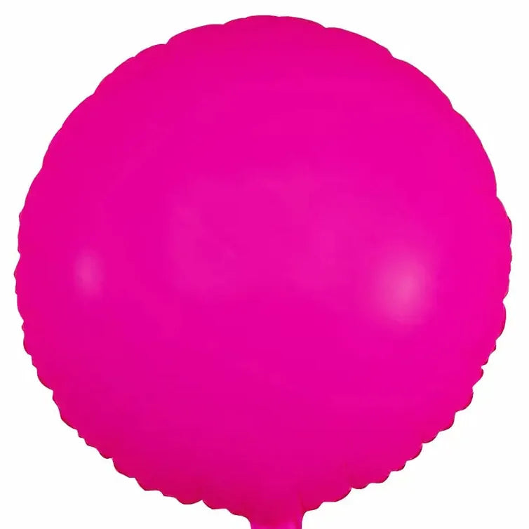 18" Neon Pink Circle Balloon