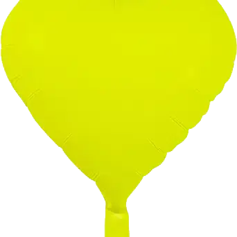 18" Neon Yellow Heart Balloon