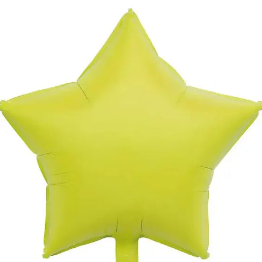 18" Neon Yellow Star Balloon