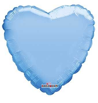 18" Pale Blue Heart Balloon