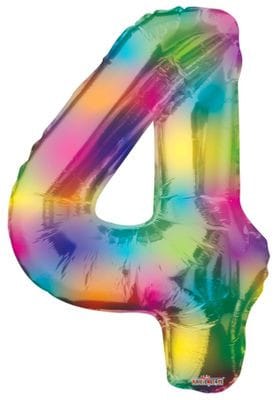 Rainbow Splash Foil Number Balloon