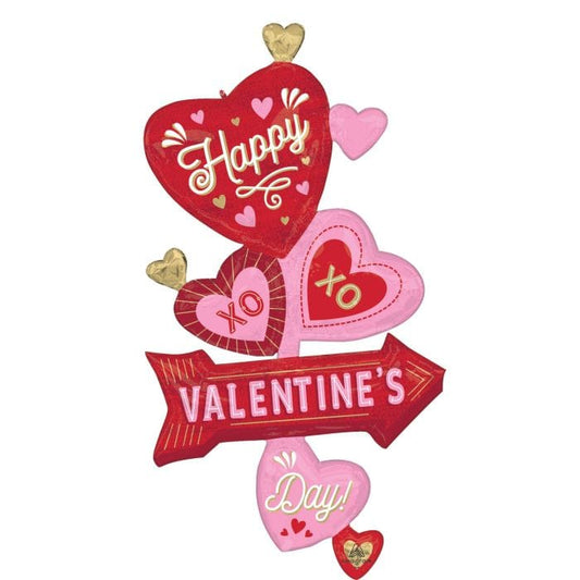 52” Retro Happy Valentine’s Day Arrow Balloon