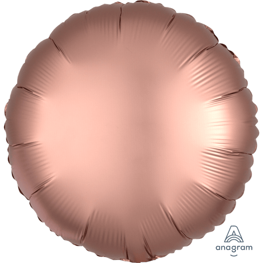 18" Satin Rose Gold Circle Balloon