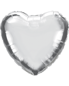 18" Silver Heart Balloon