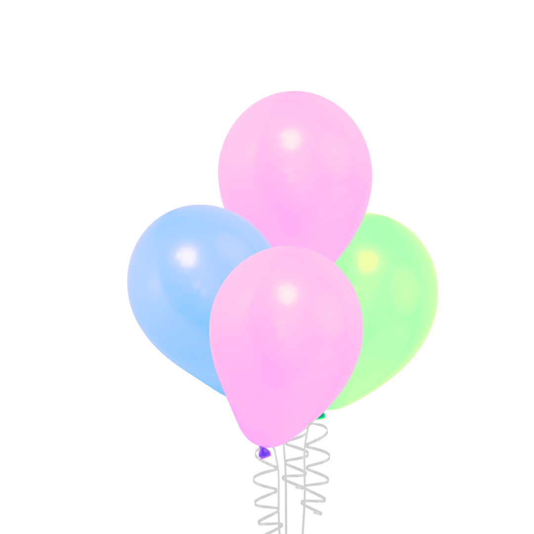Latex Balloon Bouquet with Helium