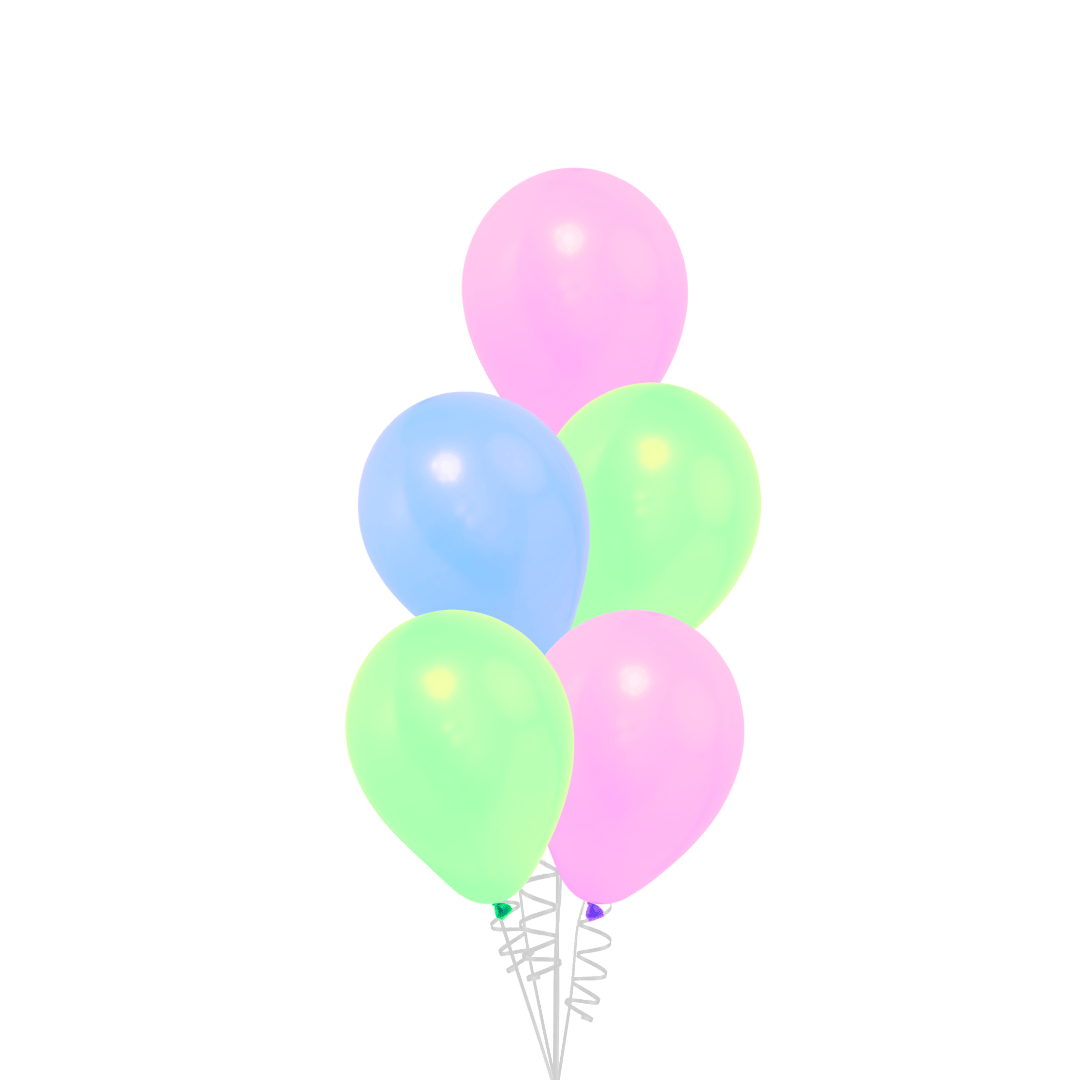 Latex Balloon Bouquet with Helium