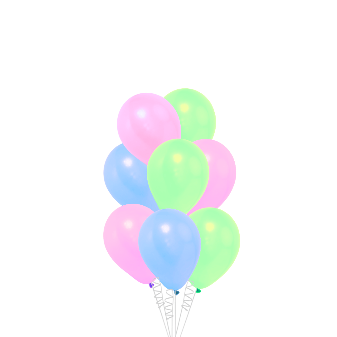 Latex Balloon Bouquet with Helium
