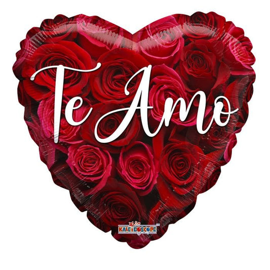 18" Te Amo Rose Heart Balloon