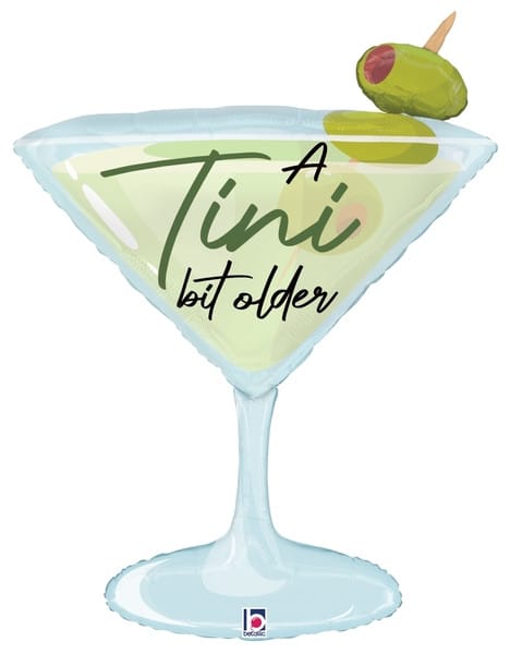 35" Tini Bit Older Martini Balloon