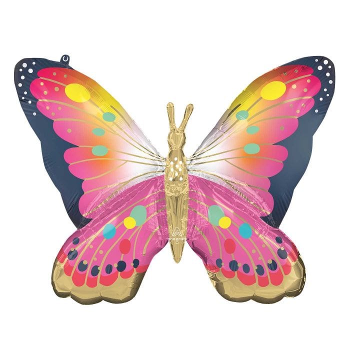 30" Vibrant Pink Butterfly Balloon