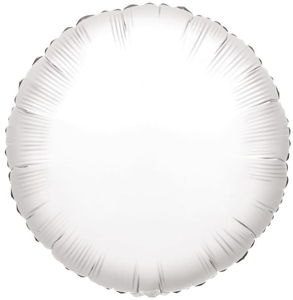 18" White Circle Balloon