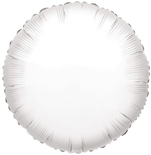 18" White Circle Balloon