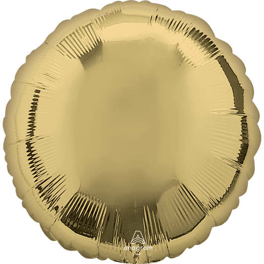 18" White Gold Circle Balloon