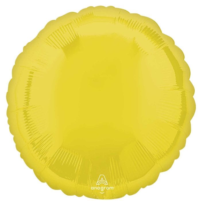 18" Yellow Circle Balloon