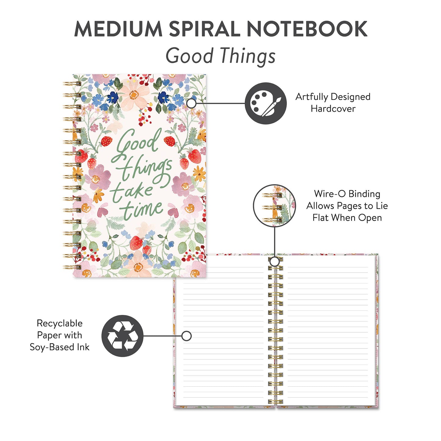 Good Things Medium Spiral Notebook
