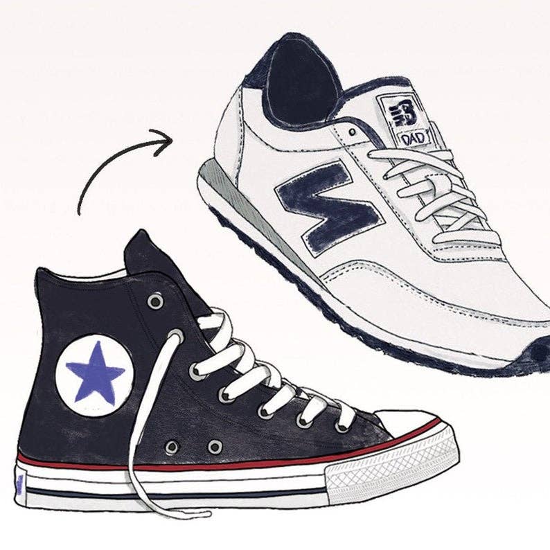 Dad Shoes Age - Funny Birthday Card