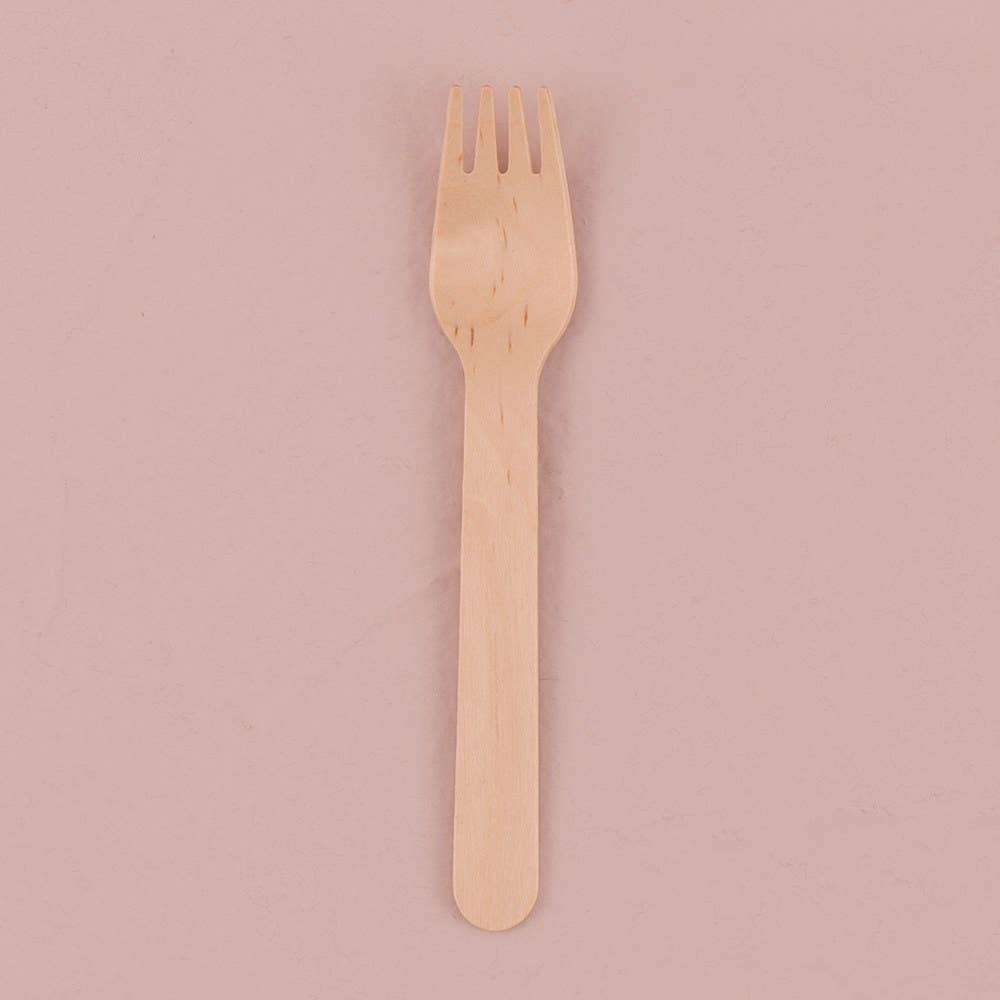12 Eco Wood Forks
