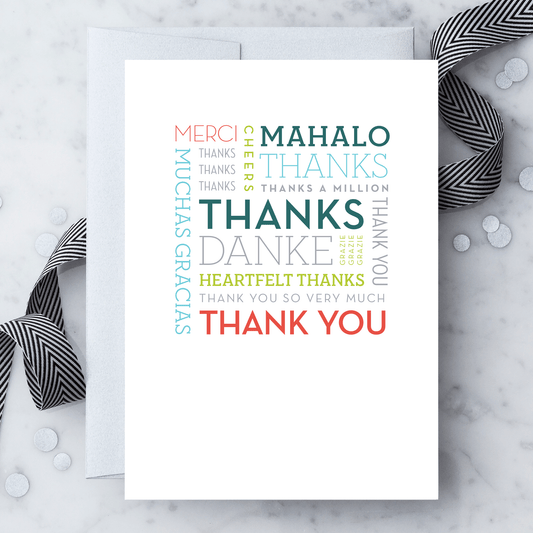 Thanks You Word Cloud Greeting Card