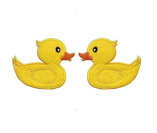 Yellow Duck, Rubber Duckie Ducky, Facing Left or Facing Right, - Iron on Patch: Facing Left