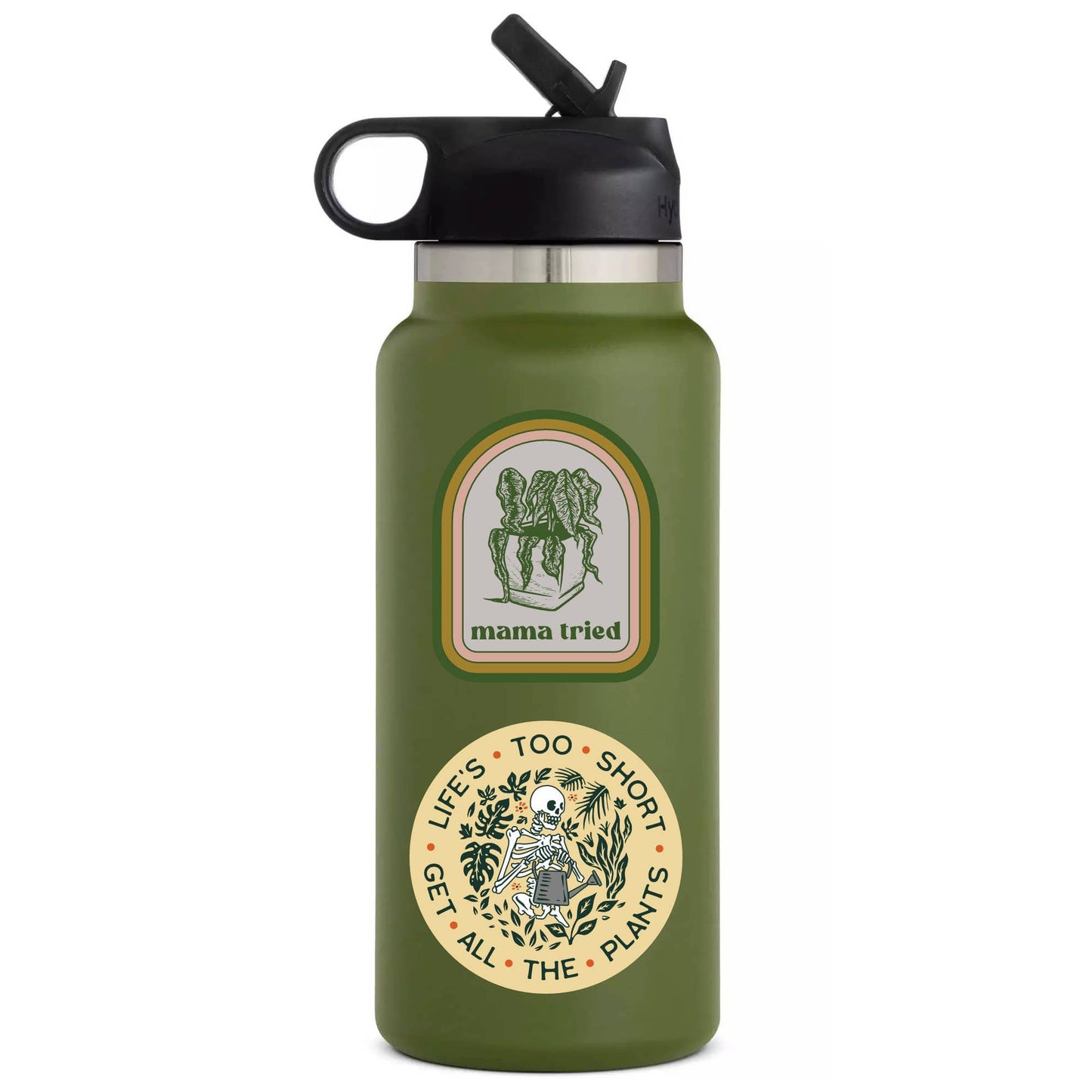 Life's Too Short Get All The Plants Skeleton Sticker