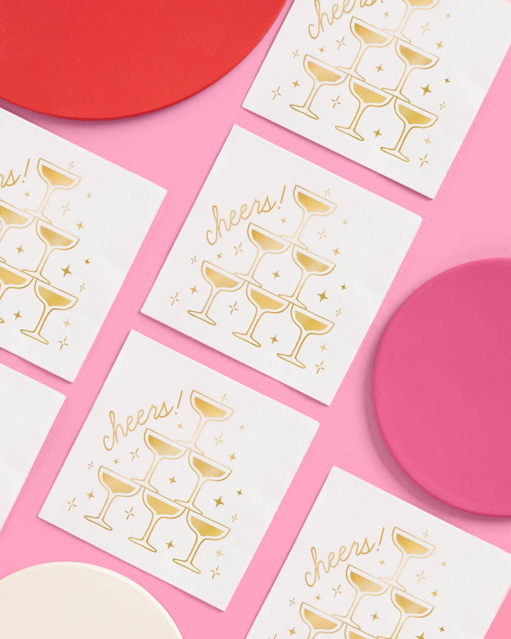 Gold Cheers Napkins - 50 foil napkins  New years eve NYE 2026