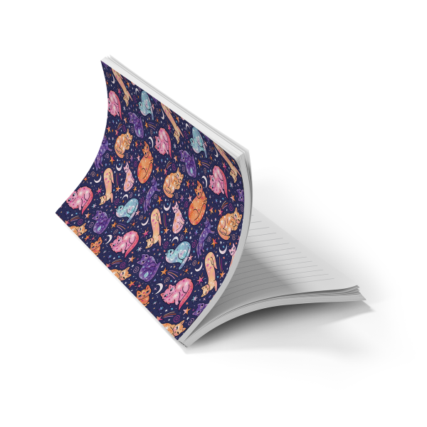 Celestial Cat Classic Layflat Notebook Journal LFC2563L