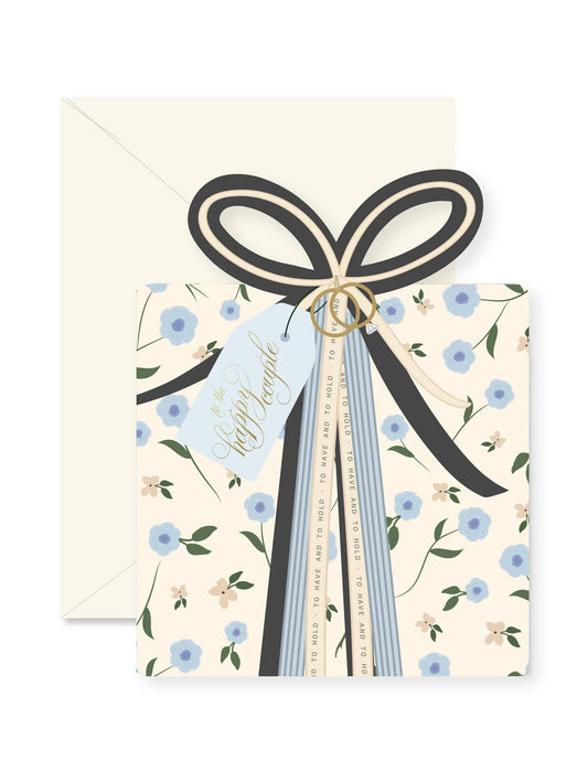 Wedding Gift Blue Die-Cut Greeting Card