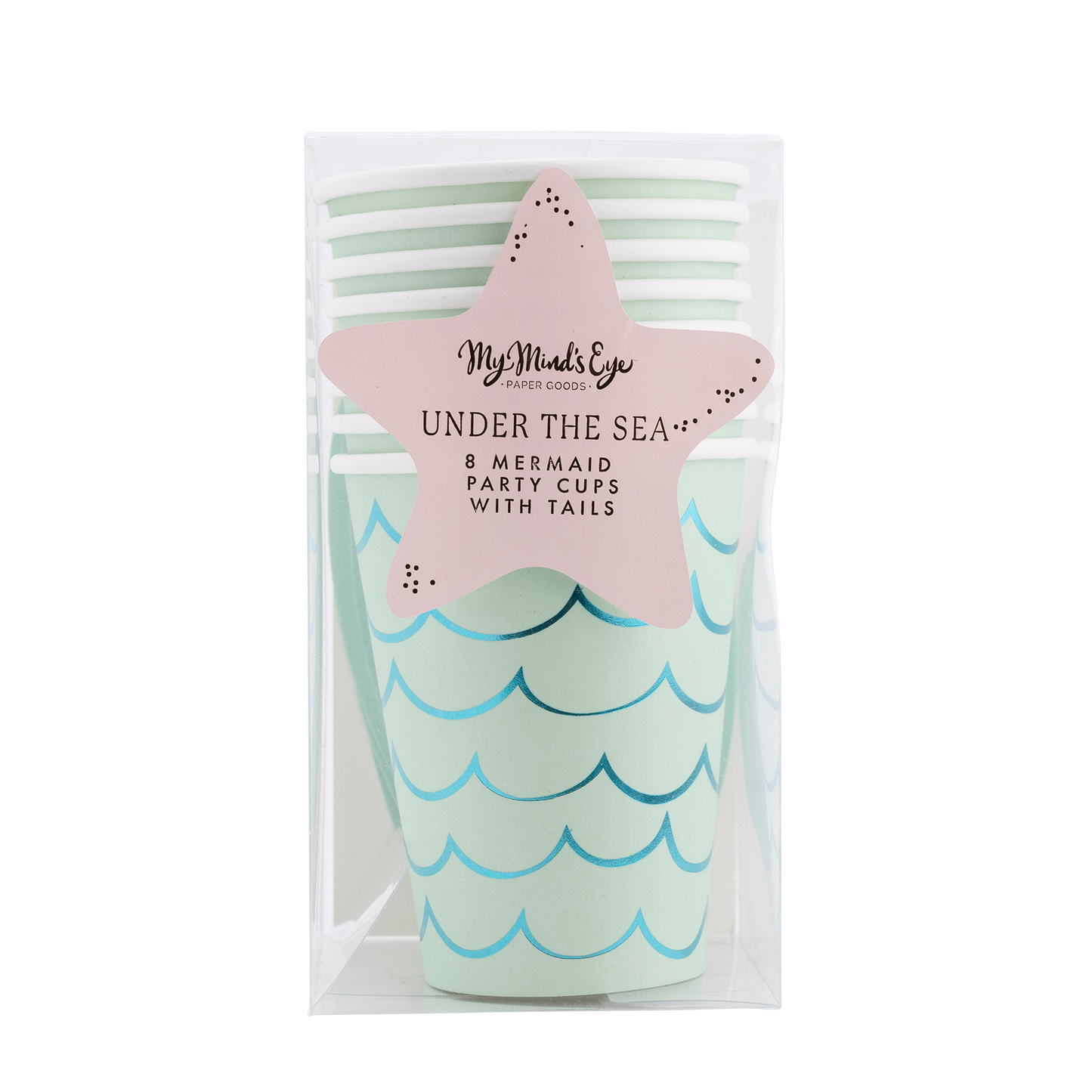 Mermaid Tail Paper Party Cups - 12 oz